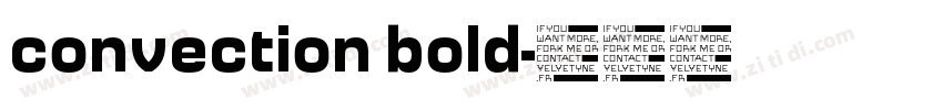 convection bold字体转换